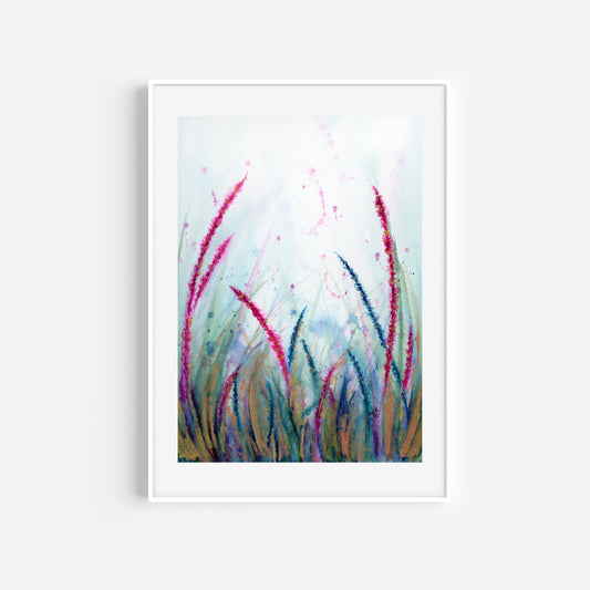 Lush lavenders | 9x12" Original Abstract Lavenders Watercolor on Paper