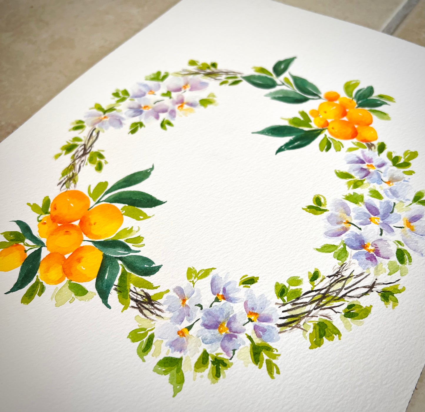 Floral Wreath Watercolor Workshop - University Art | Sept 15 2024
