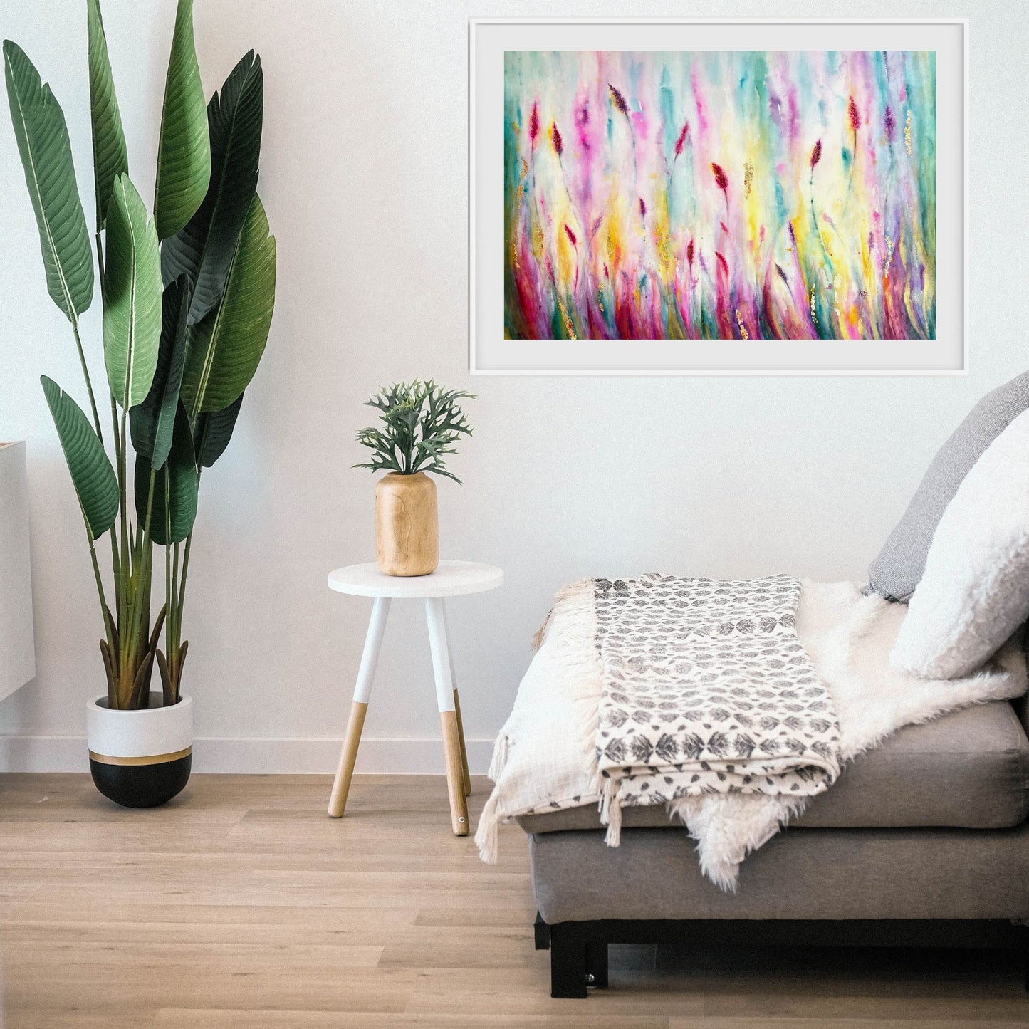 The Golden Hour | 20x28” Original Abstract Lavenders Watercolor on Paper