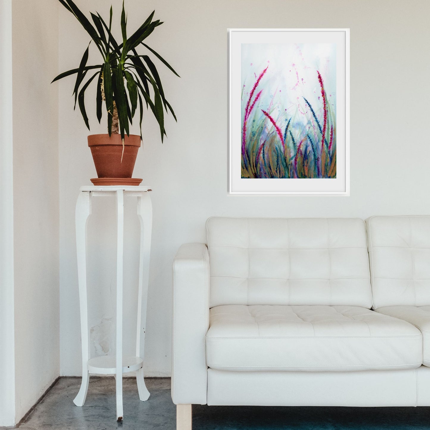 Lush lavenders | 9x12" Original Abstract Lavenders Watercolor on Paper