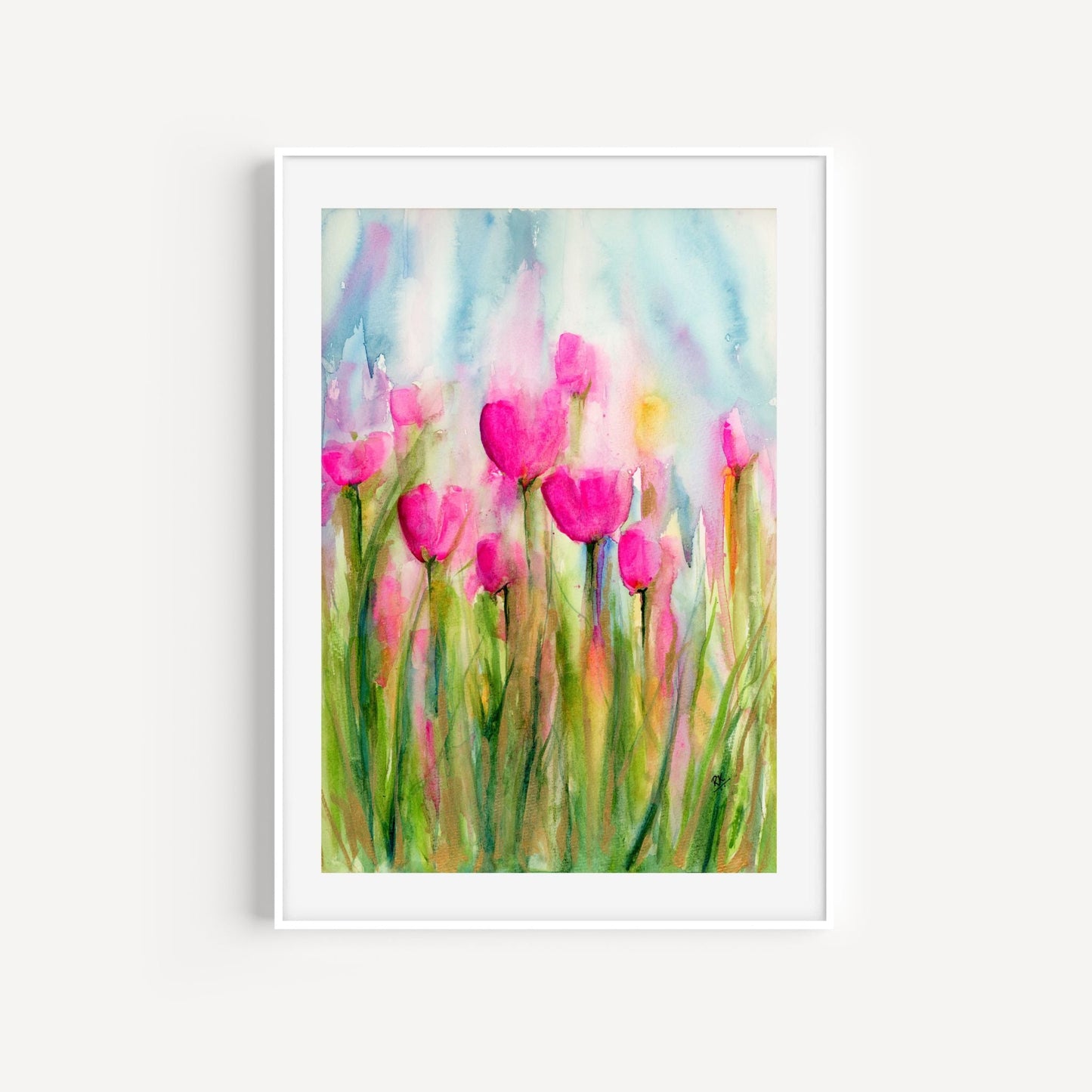 Calling the Spring | 8x10" Original Abstract Floral Watercolor on Paper