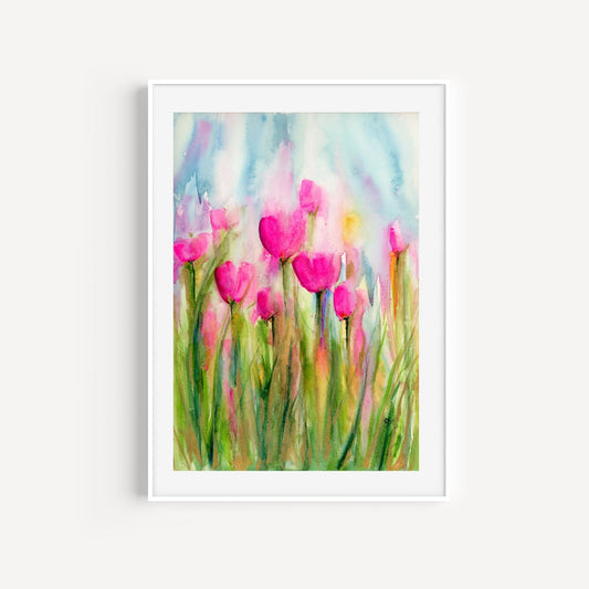 Calling the Spring | 8x10" Original Abstract Floral Watercolor on Paper