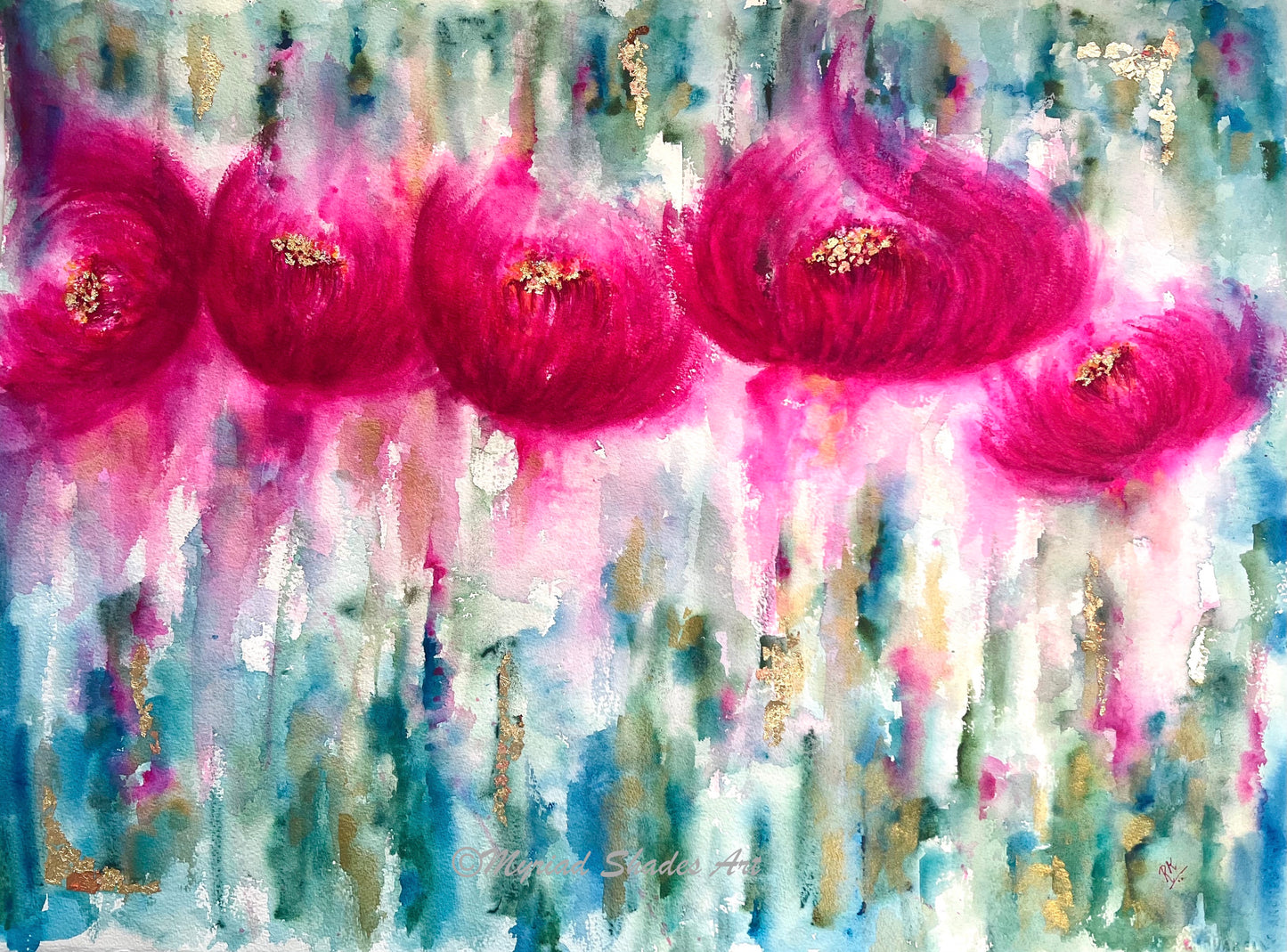 Bliss | 18x24” Original Floral Abstract Watercolor on Paper