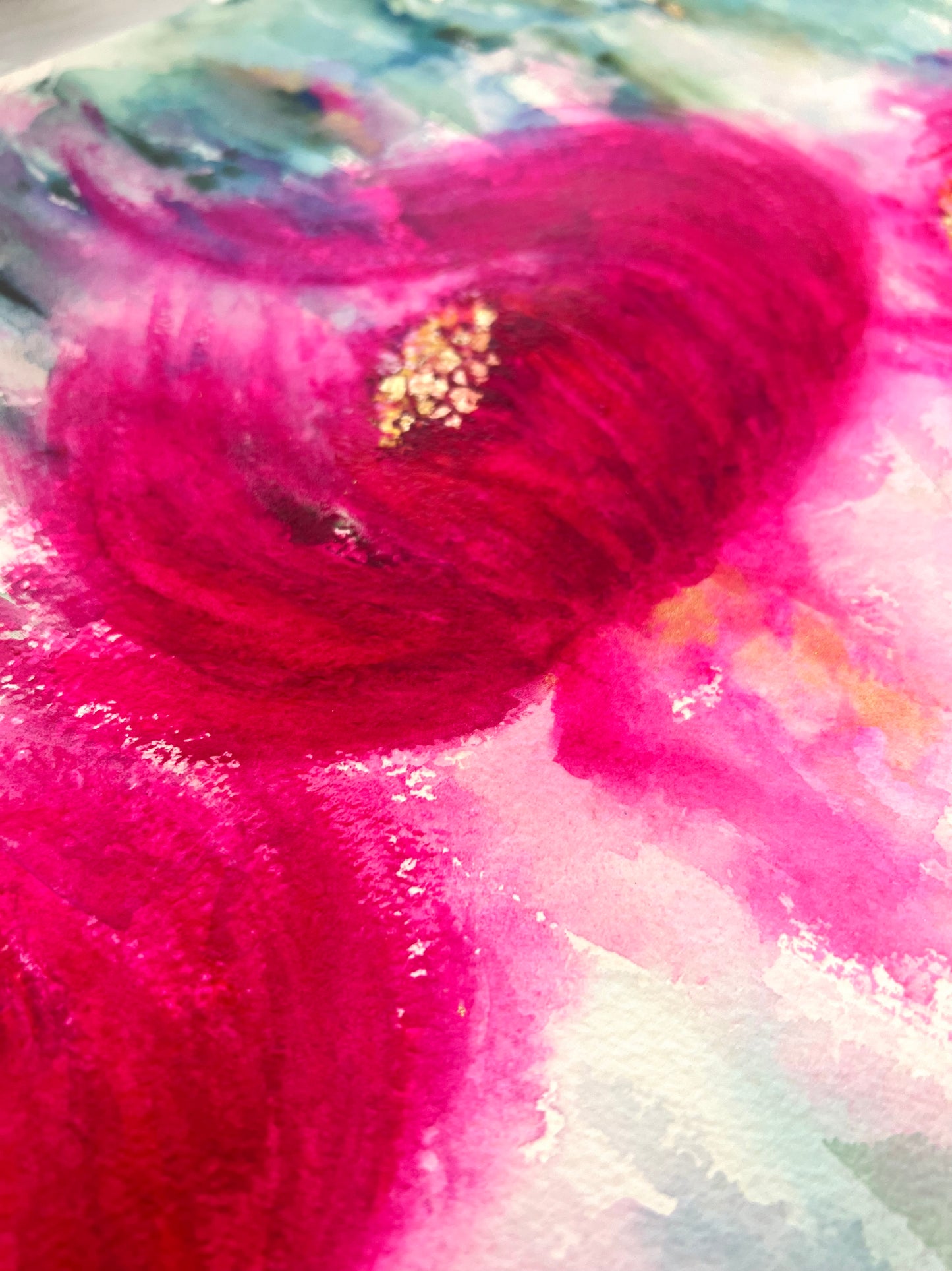 Bliss | 18x24” Original Floral Abstract Watercolor on Paper