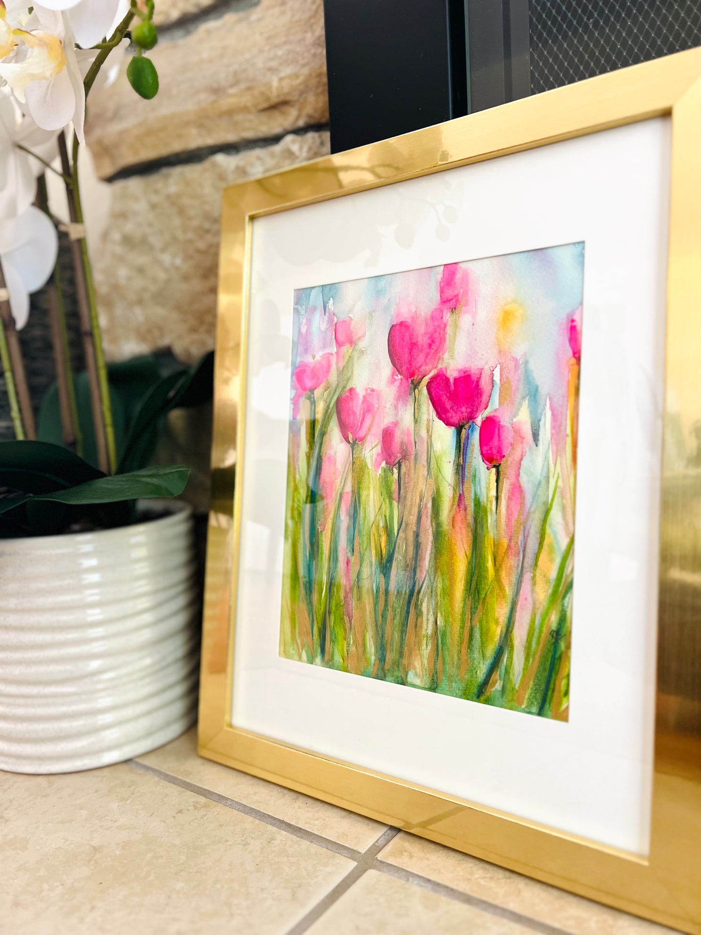 Calling the Spring | 8x10" Original Abstract Floral Watercolor on Paper