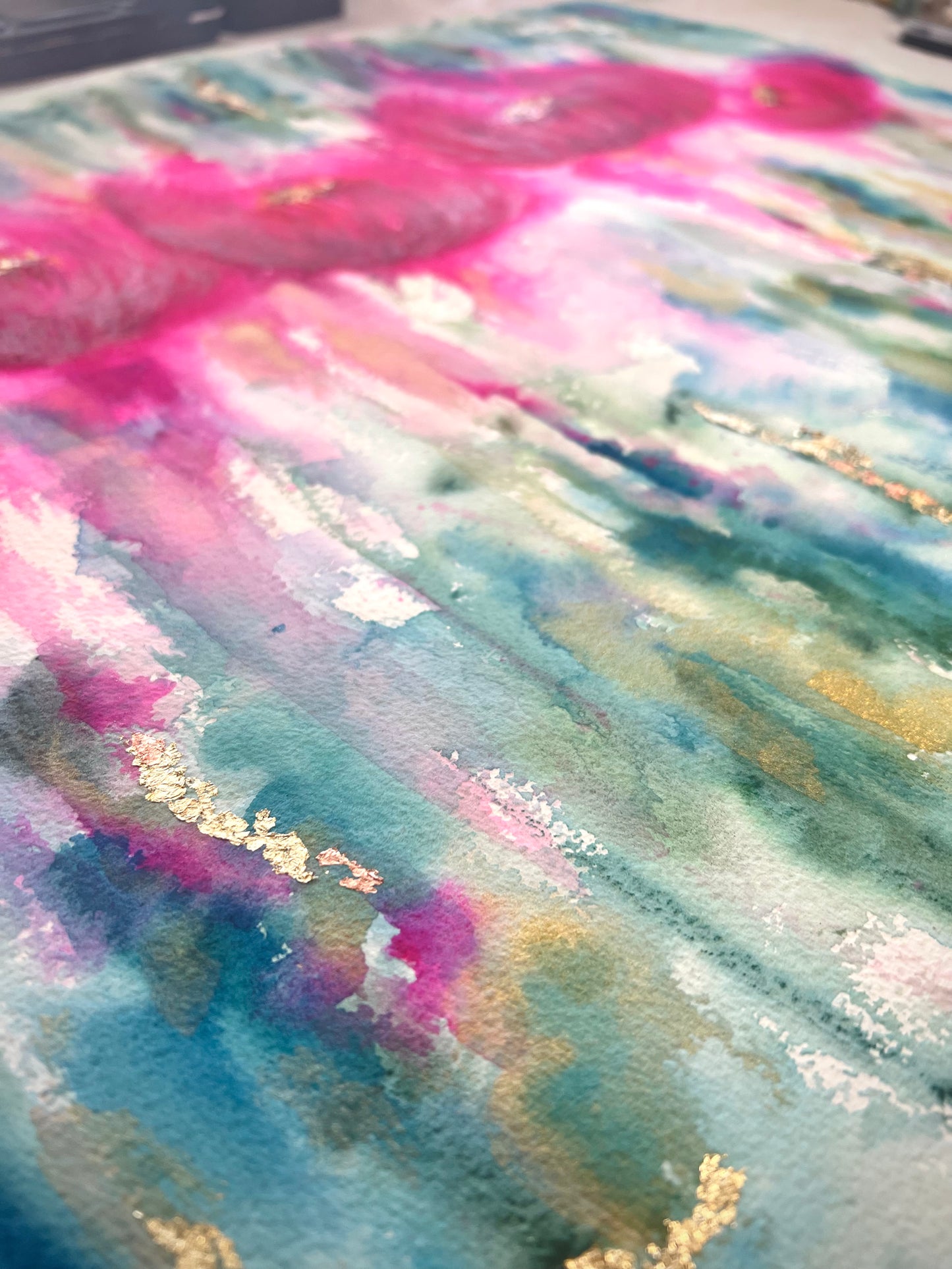 Bliss | 18x24” Original Floral Abstract Watercolor on Paper